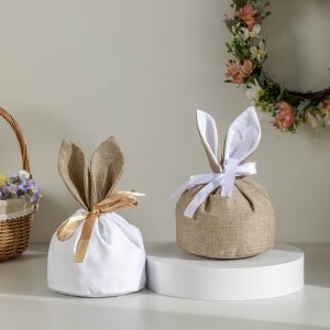 Hessian Bunny Ears Gift Bag New Large Easter Gift Bag
