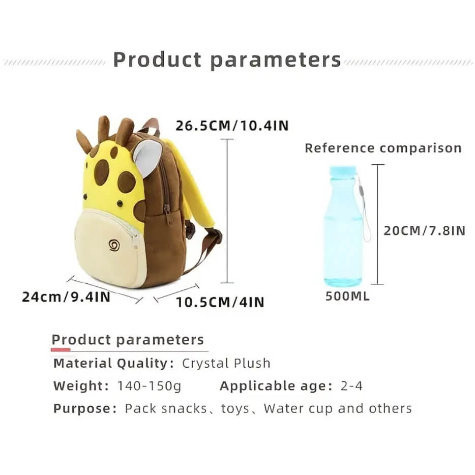 Animal Plush Backpack For Personalisation or Leave Blank, Size in Photos 17 Variations - Image 19