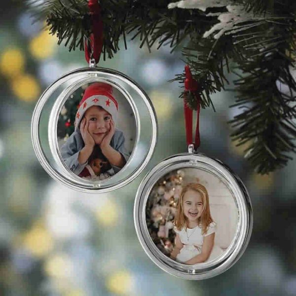 Sublimation 8.5cm Circle Christmas Rotary Ornaments Blanks Double Sided