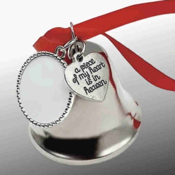Sublimation Metal Christmas Bell With Sublimation Disc & Heart Ornament